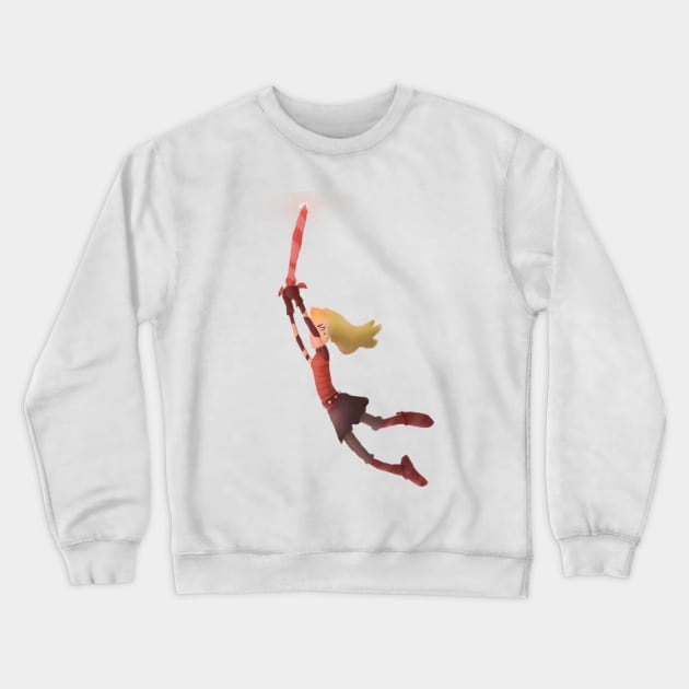 Our red goddess, Sasha (an Amphibia sticker) Crewneck Sweatshirt by SharonTheFirst